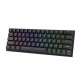 Porodo Gaming 61 Keys Pudding Mechanical Keyboard PDX224 (Red Switch, Black)